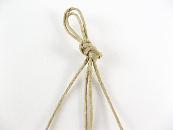 Hemp beginning knot