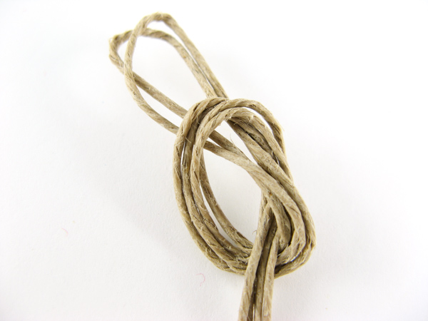 Hemp overhand knot loose